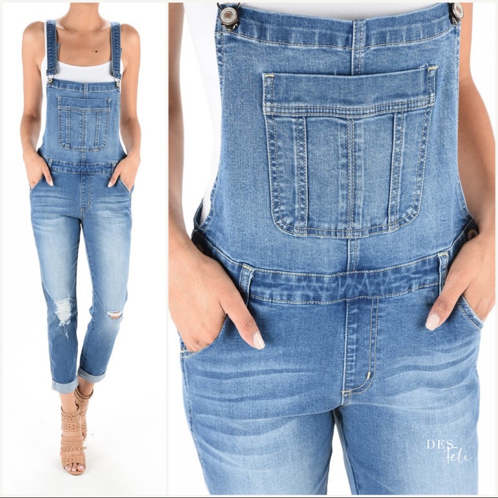 Last 1 - Store Closing‼️ Denim Overalls - Picture 3 of 4